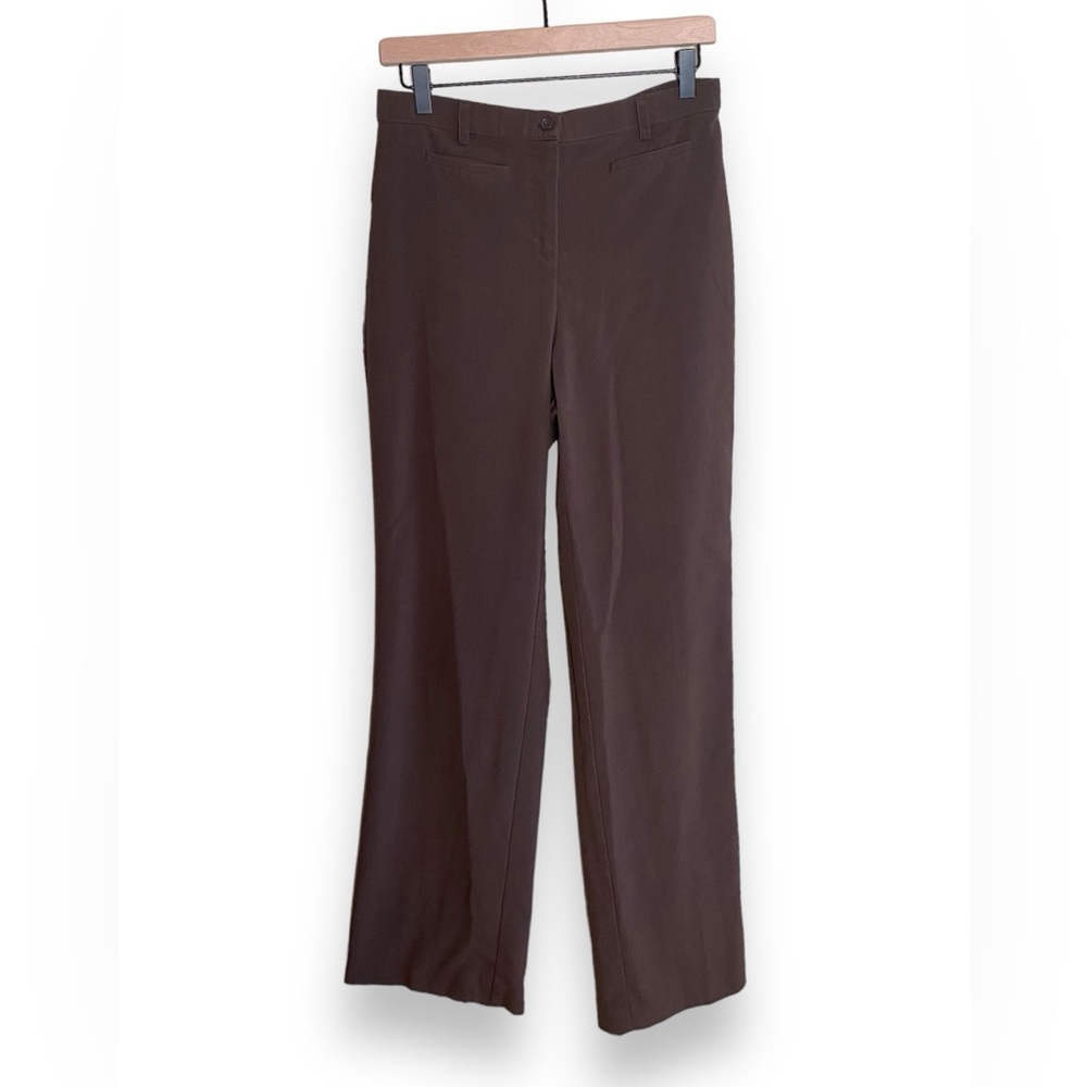 Christopher & Banks Stretch Dress Pants Brown Straight Leg Women's 6